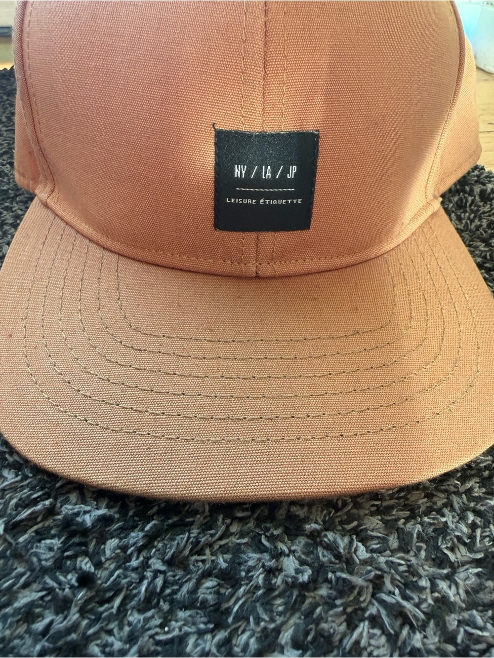Leisure Etiquette NY/LA/JP Rust Canvas Cap Cotton on hat